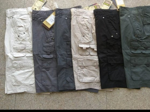 Bermuda Hombre Cargo Importada. Varios Bolsillos. Solo 38/40