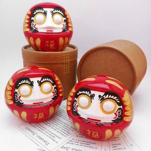 Daruma Japonés - Regalo Original Con Sentido Simbólico Rojo