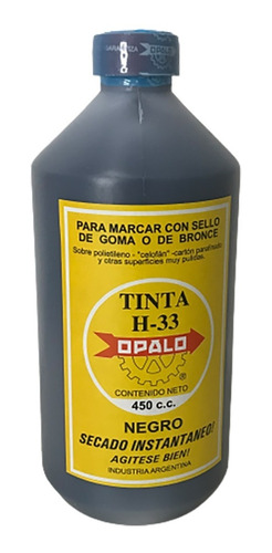 Tinta Sellos Indeleble Secado Rapido Opalo H33 X450cc