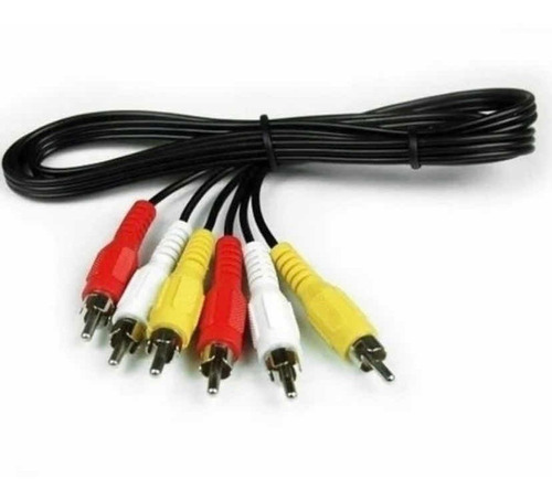 3 Pares De Cables Audio Y Video Rca