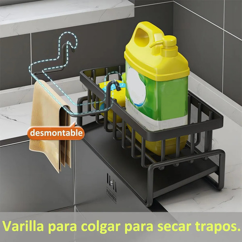 Soporte De Esponja Y Jabón Capacidad, Organizador Escurridor