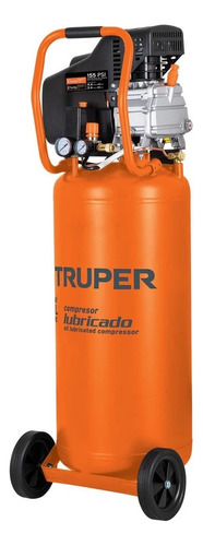 Compresor de aire eléctrico portátil Truper COMP-80LV monofásico 80L 3.5hp 220V 60Hz naranja