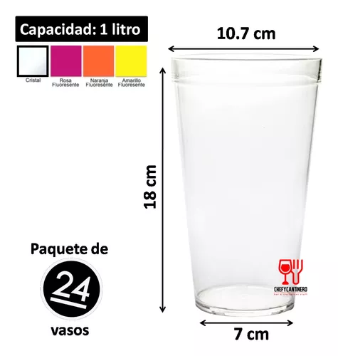 Vasos De Plastico Jumbo Para Micheladas 1 Litro 33.8oz 6pz
