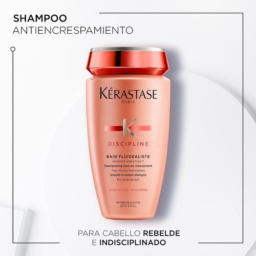 Imagen 4 de 8 de Shampoo Kérastase Discipline Bain Fluidealiste en botella de 250mL por 1 unidad