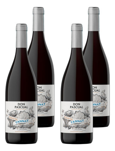 Kit 4 Vinhos Don Pascual Coastal Tannat Tinto Uruguai 750ml