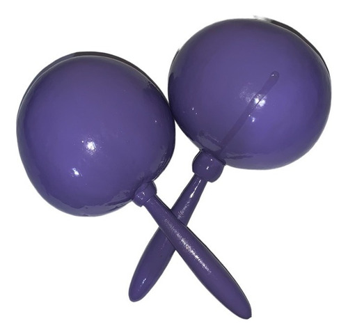 10 Maracas Color Adorno Boda Recuerdo Pares Color Morado