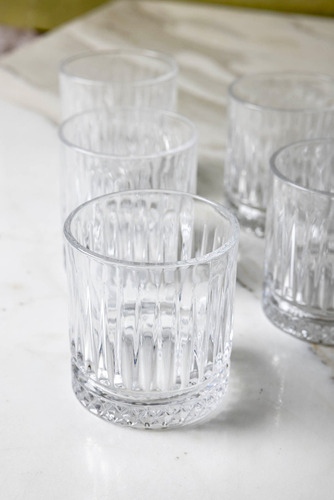 Set X 6 Vasos De Vidrio Zaman Clear Bebidas Whisky 200ml