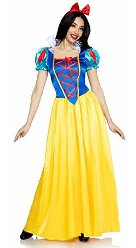 Disfraz Talla Large Para Mujer De Princesa Blancanieves