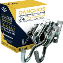 Comprar Gancho Rede Descanso Lef Parede não Enferruja Reforçado 3u002F8 250kg Cor Gancho Prata
