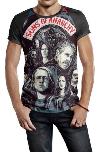 Camiseta Raglan Masculina  Sons Of Anarchy Ref:183