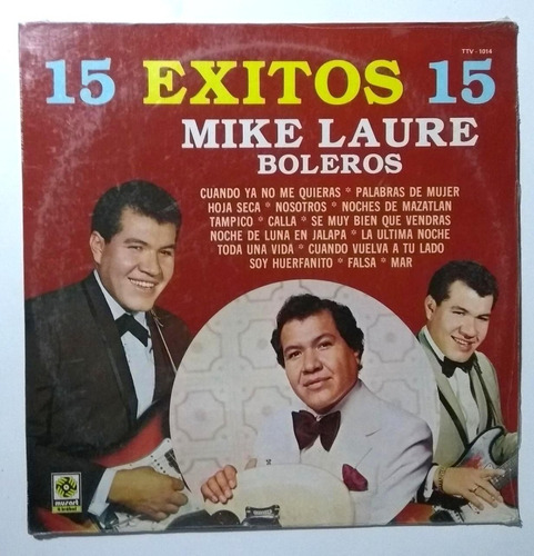 Mike Laure 15 Exitos Boleros Lp Sellad0 De Coleccion