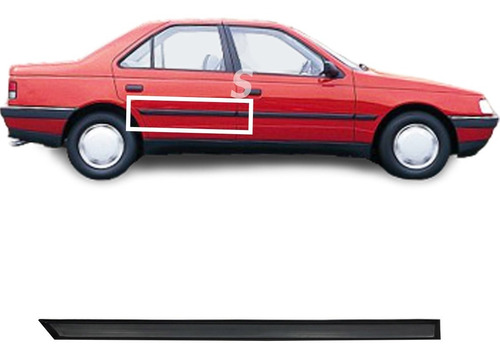 Moldura Puerta Trasera Derecha Peugeot 405 Gr Gl 42mm