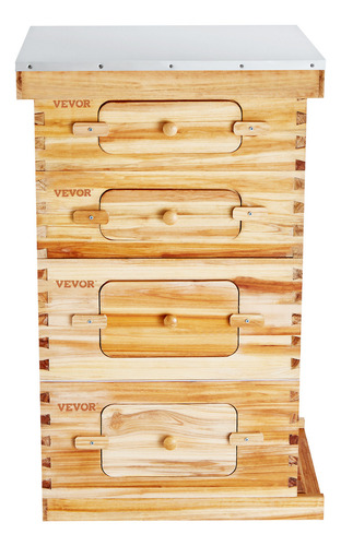 Vevor Colmenas Con 40 Marcos Madera Cedro Recubierta Abejas