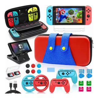 Estuche Protector Para Nintendo Switch Oled Con Funda Y Mica