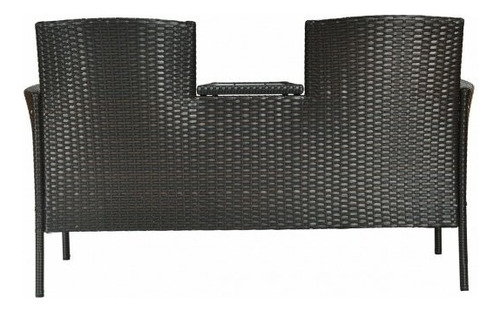 Juego De Conversación Para Jardin De Ratán Mimbre Con Mesa Estructura 21