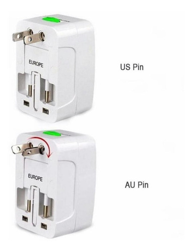 Imagen 2 de 6 de Enchufe Universal Viaje Adaptador Corriente