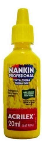 Tinta Nankin Profissional Acrilex Cor Amarelo Ouro