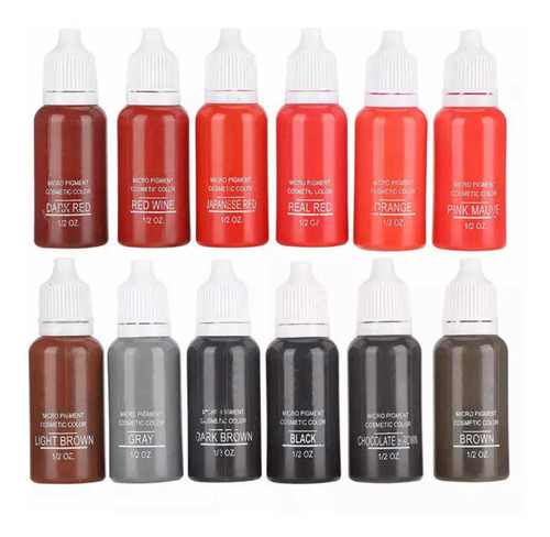 Imagen 1 de 10 de Tinta Para Microblanding,colores Para Cejas,labios,bio Touch