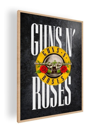 Cuadro Decorativo Mural Poster Guns N Roses 42x60 Mdf