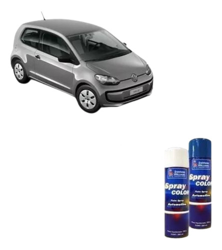 Tinta Spray Automotiva Prata Tungstenio Vw + Verniz 300ml