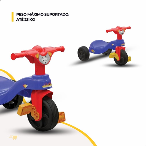 Triciclo Motoca Infantil Velotrol Com Pedal Passeio Fast