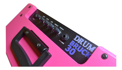 Caixa Amplificada Onerr Bruck30 Para Bateria Eletrônica e Cajon Cor Rosa Pink