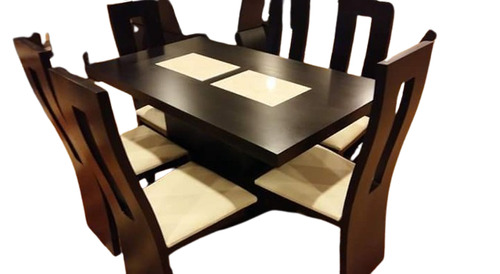 Juego de comedor Torres Torres 6 ECO color negro con 6 sillas diseño liso mesa de 1.5cm de largo máximo x 90cm de ancho x 80cm de alto