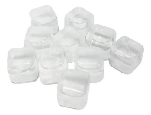 Gelo Artificial Reutilizável Com 10 Cubos Em Plástico