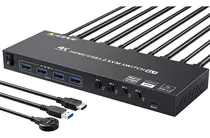 Comprar Conmutador Kvm 4 Puertos Usb 3.0 Hdmi Para 4 Computadoras