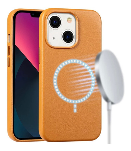 Imagen 3 de 6 de Funda De Cuero Magsafe Para iPhone 13 Pro Max