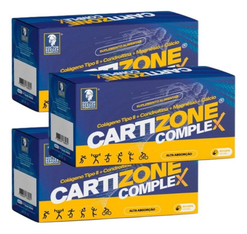 Kit Cartizone Complex Com 3 Caixas De 60 Cápsulas Cada Sem Sabor