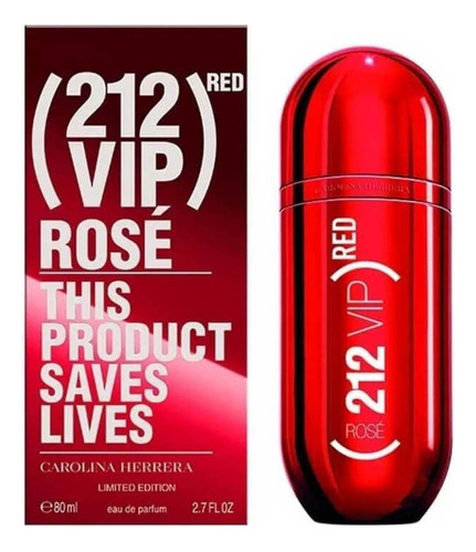 212 Vip Rosé Red Carolina Herrera 80ml Para Mujer