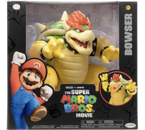 Bowser Figura The Súper Mario Bros Película Con Efectos Fueg