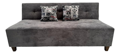 Sofá Cama Salas Modernas Capitonado Sofas Cama Color Gris