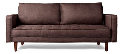 Sofá Cama Salim Makora Beehive De Lino Color Chocolate