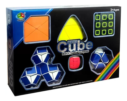 Cubo Mágico 6 Cubos Variados Jogo Desafio Raciocínio Lógico