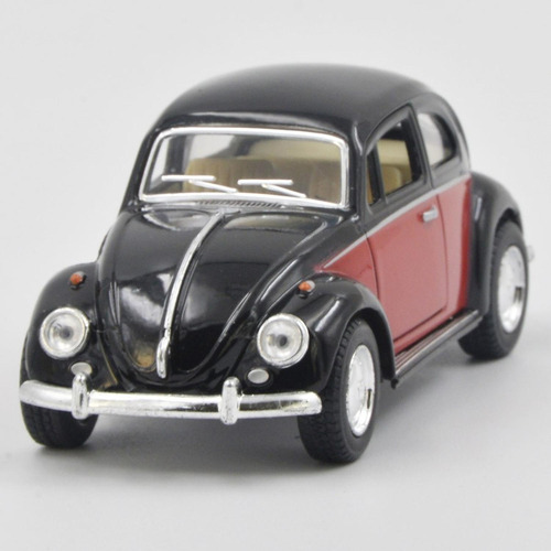 Volkswagen Bettle Negro Rojo Escala 1:32