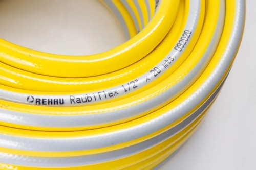 Manguera Riego 1/2 X 50 Mts 35 Bar Presión Marca Rehau Color Amarillo