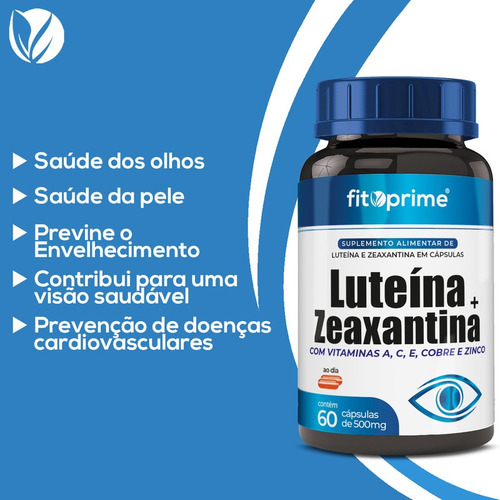 Imagem 2 de 4 de Luteína + Zeaxantina Vitaminas A C E Cobre Zinco 60cps