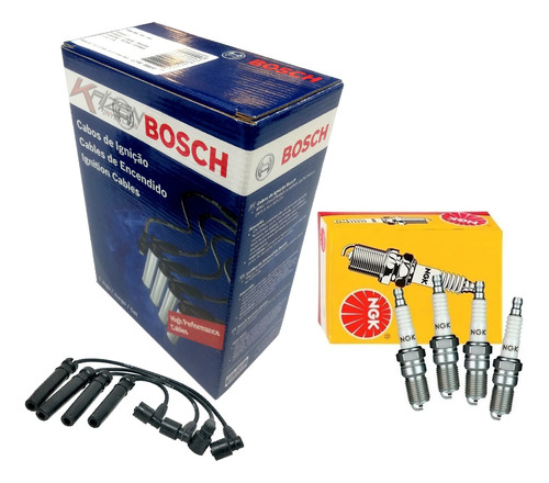 Kit Cables Bosch + Bujias Ngk Chevrolet Aveo 1.6 16v Gnc