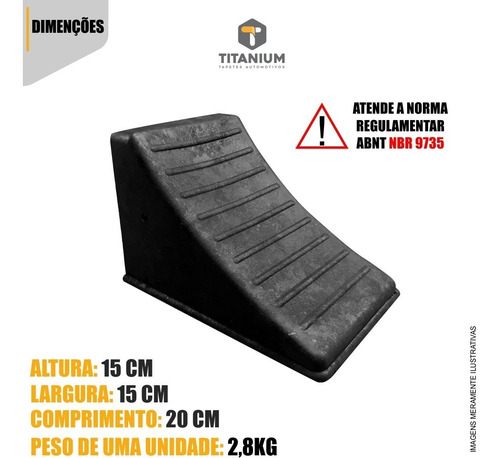 Imagem 3 de 4 de Calço De Segurança Para Roda Caminhao/onibus/carreta/carro