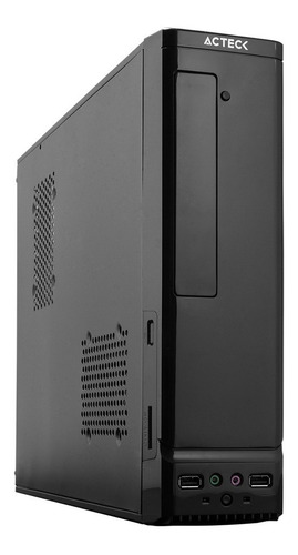 Gabinete Slim Acteck C Fuente 450w Color Negro Piano Atom Negro