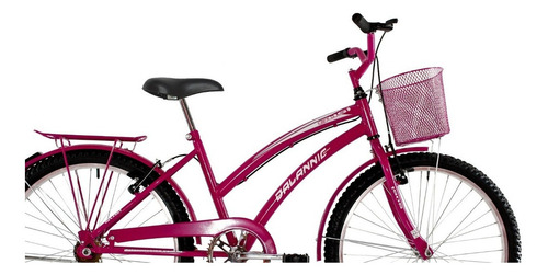 Bicicleta Aro 26 Feminina Susi Rosa Pink Com Para-lama Cesta Tamanho Do Quadro 17
