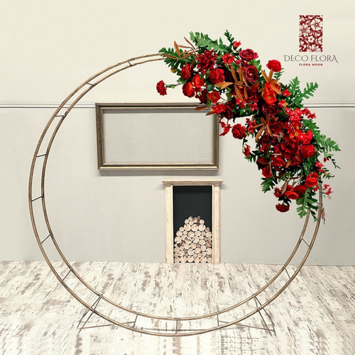 Perfect Match/arco De Acero+2 Flores Artificiales/eventos