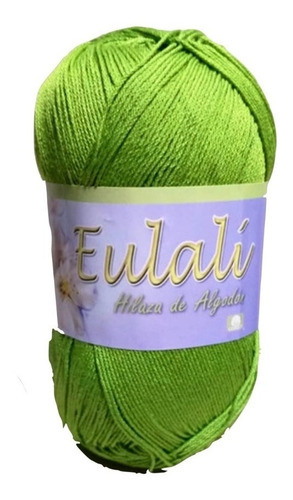 Hilaza Eulali 100% Algodón Mercerizado Madeja De 100g Color Verde Limón