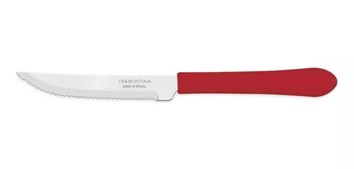 Faca de Serra para Churrasco Inox Leme Preta Tramontina - Lojas Tem