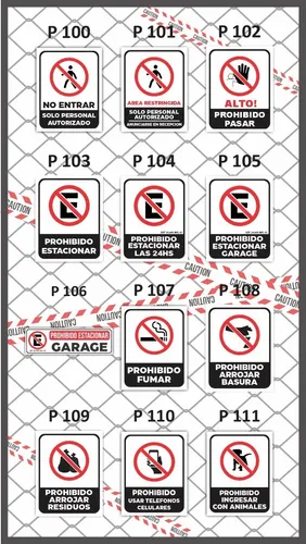 Cartel Prohibido Transportar Personal 22x28 Cm Alto Impacto