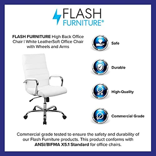 Imagen 3 de 5 de Silla De Oficina Con Respaldo Alto Flash Furniture | Silla D
