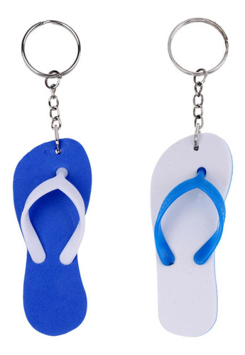 2 Piezas Llaveros Flotante Canotaje De Forma Chanclas