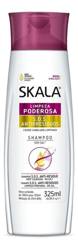  Shampoo Skala Limpeza Poderosa S.O.S Anti-Resíduos Frasco 325ml